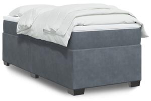 Box spring krevet s madracem tamnosivi 100x200 cm baršunasti - Siva / 100 x 200 cm