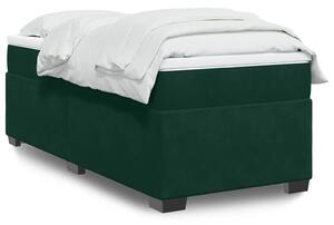Box spring krevet s madracem tamnozeleni 100x200 cm baršunasti - Zelena / 100 x 200 cm