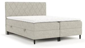 Sivi/bež boxspring krevet s prostorom za odlaganje 140x200 cm Gwen – Maison de Rêve