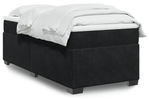 Box spring krevet s madracem crni 80 x 200 cm baršunasti - Crna / 80 x 200 cm