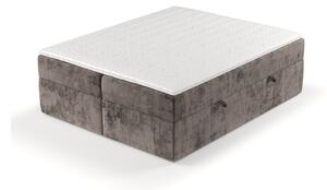 Smeđi boxspring krevet s prostorom za pohranu 140x200 cm Yoko – Maison de Rêve