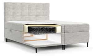 Svijetlo sivi boxspring krevet s prostorom za pohranu 140x200 cm Urbaneo – Maison de Rêve