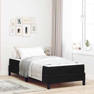 Krevet s opruga kutije s madracem Crna 80 x 220 cm tkanina - Crna / 80 x 220 cm