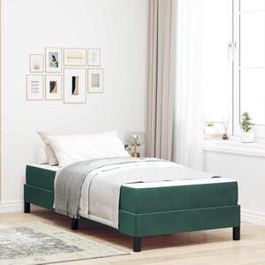Krevet s opruga kutije Tamnozelena 80 x 220 cm tkanina - Zelena / 80 x 220 cm