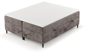 Smeđi boxspring krevet s prostorom za odlaganje 140x200 cm Araya – Maison de Rêve
