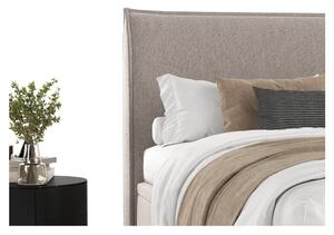 Sivi/bež tapecirani bračni krevet s prostorom za pohranu 140x200 cm Pearl – Maison de Rêve