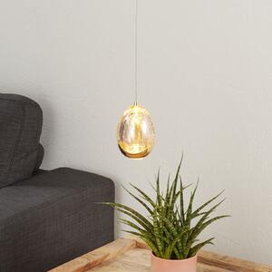 Rocio LED visilica, 1 žarulja, metal, staklo, zlato
