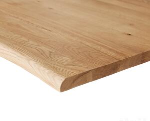 Blagovaonski stol Edge, Materijal: Hrast, Debljina ploče: 3,2cm - Natur 260cm Tanko pravokutno / Staklo