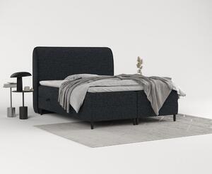 Crni boxspring krevet s prostorom za pohranu 140x200 cm Melba – Maison de Rêve