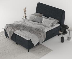 Crni boxspring krevet s prostorom za pohranu 140x200 cm Melba – Maison de Rêve