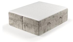 Svjetlo smeđi boxspring krevet s prostorom za pohranu 140x200 cm Yoko – Maison de Rêve