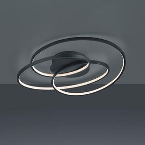 Trio Lighting Gale LED stropna svjetiljka, 60 cm, mat crna, prigušiva, Crno, Dnevni boravak/blagovaonica, Metal
