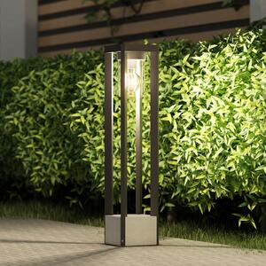 Lucande staza Kalisa, E27, IP44, 70 cm, siva, metal