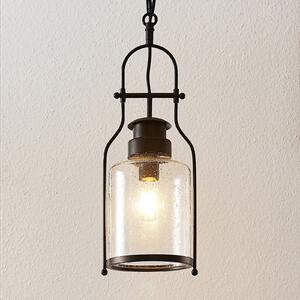 Lindby viseća lampa Rozalie, crna, metal, lampion, 21cm