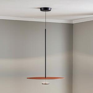 Vibia Flat LED viseća lampa 1 žarulja. Ø 55 cm terakota, prigušiva, Naranča, Dnevni boravak/blagovaonica, Metal