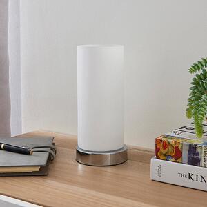 Lindby stolna lampa Elianna, bijela, staklo, 24 cm, prigušiva, E14