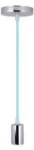 Kabel za napajanje 1xE27/60W/230V svijetloplava/sjajni krom