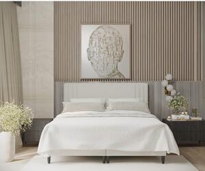 Bež tapecirani bračni krevet s prostorom za pohranu 140x200 cm Musca – Maison de Rêve