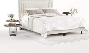 Bež tapecirani bračni krevet s prostorom za pohranu 140x200 cm Musca – Maison de Rêve