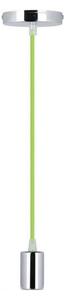 Kabel za napajanje 1xE27/60W/230V zelena/sjajni krom