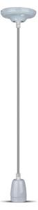 Kabel za napajanje 1xE27/60W/230V siva/porculan