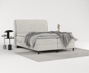 Svijetlo sivi boxspring krevet s prostorom za pohranu 140x200 cm Melba – Maison de Rêve