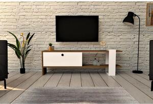 Woody Fashion Polica za TV GAYE, Gaye - Walnut, White