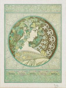 Reprodukcija umjetnosti Green Garden Ivy (Vintage Art Nouveau) - Alfons Mucha, (30 x 40 cm)