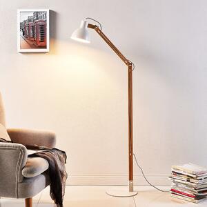 Lindby podna lampa Shivanja, drvo, podesiva, 146 cm, E27