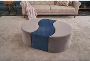 Atelier Del Sofa Tabure, Mink Plava, Alya Puf - Mink, Blue