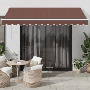 Tenda na automatsko uvlačenje s LED smeđa 350 x 250 cm - Smeđa / 350 x 250 cm