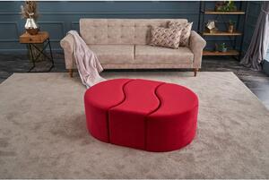 Atelier Del Sofa Tabure, Crvena, Alya Puf - Red