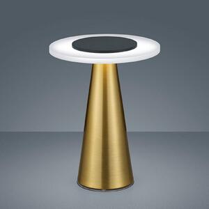 Stolna lampa Helestra Bax s prigušivačem na dodir, mesing