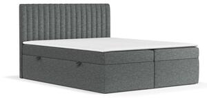 Tamno sivi boxspring krevet s prostorom za odlaganje 140x200 cm Spencer – Maison de Rêve