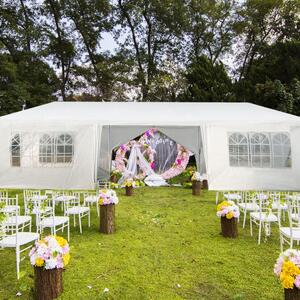 Vrtni paviljon 3x9m, šator za zabave, svadbeni šator, UV zaštitni šator - bijeli