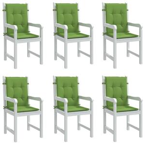 VidaXL Jastuci za stolice 6 kom prošarano zeleni 100x50x4 cm tkanina