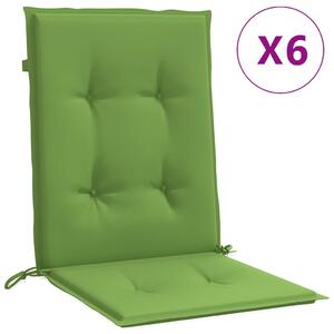 VidaXL Jastuci za stolice 6 kom prošarano zeleni 100x50x4 cm tkanina