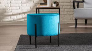 Atelier Del Sofa Tabure, Plava Crno, Flow - Blue