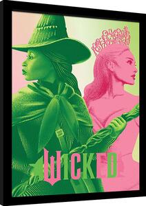 Uokvireni poster Wicked - Elphaba & Glinda