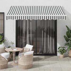 Tenda na uvlačenje antracit i bijela 3x2,5 m tkanina i aluminij - Antracitno siva / 3 x 2.5 m