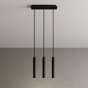 Arcchio LED visilica Franka, 3 žarulje, duga, crna, aluminij