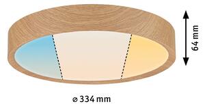 Paulmann Tega LED stropna svjetiljka IP44 CCT drvo