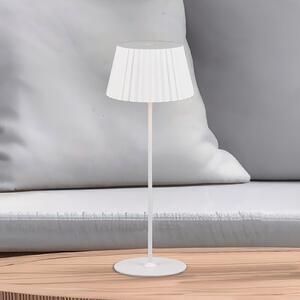 Suarez LED baterijska stolna lampa, bijela, visina 39 cm, metal