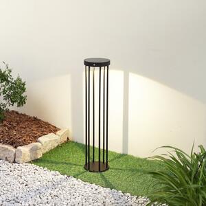 Lucande LED solarna svjetiljka Evelis, crna, aluminij, senzor