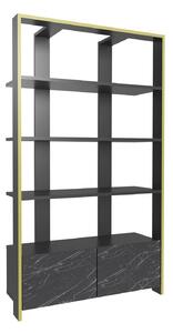 Zondo.hr Regal Eleanoretta (crni mramor + crna + zlatna). Akcija -30%. 1106763