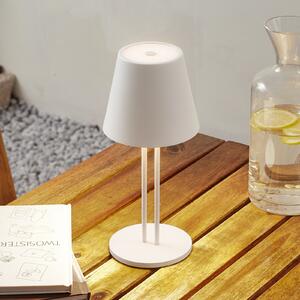 Lindby LED baterijska stolna lampa Janea TWIN, bijela, metal