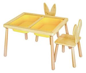 Woody Fashion Dječji stol set Table and 2 Chairs - Yellow