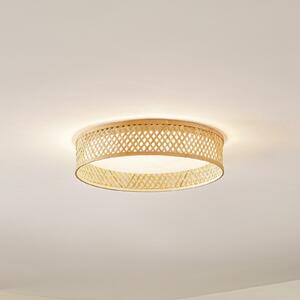 Lindby LED stropna svjetiljka Eilif, bambus, Ø 40 cm, Drvo, Dnevni boravak/blagovaonica, Bambus