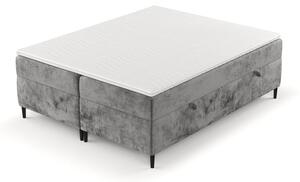 Tamno sivi boxspring krevet s prostorom za pohranu 140x200 cm Araya – Maison de Rêve