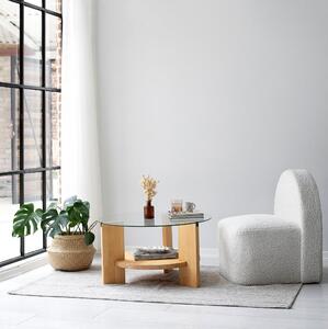 Stolić za kavu MONDO 40x75 cm bor/prozirna